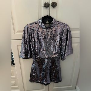 Asos Petite Sequin Romper